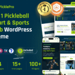 <strong>PicklePro</strong> – Pickleball Club & Sports WordPress Theme